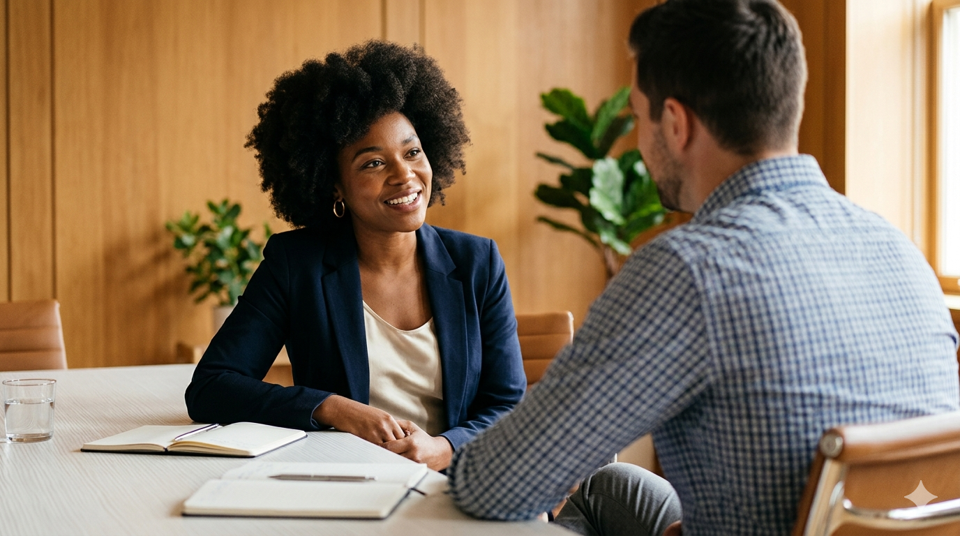 Private business conversation
